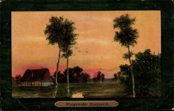 Artist PC Worpswede in Lower Saxony, dawn