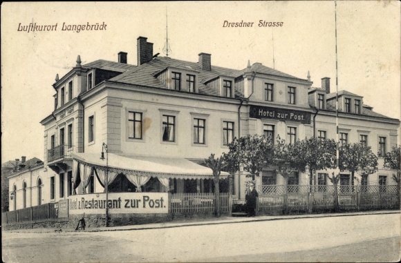 PC Dresden Langebrück, Dresdner Strasse with Hotel zur Post