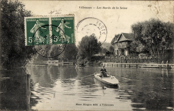 Postcard Villennes sur Seine Yvelines, Bords de la Seine