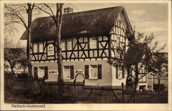 Ak Vielbach in het Westerwald, zicht op het huis Emma, Kui Mäller? Allemol!