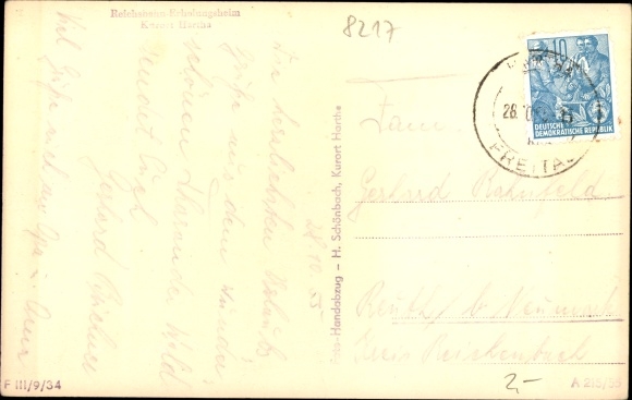 Photo Postcard Hartha Hintergersdorf Tharandt in the Ore Mountains, FDGB convalescent home