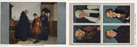12 PCs in the envelope Lutherstadt Eisenach in Thuringia, Wartburg, Luther