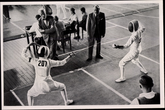 Collection picture Olympia 1936, fencing fight, Hedwig Hass, Thea Keller
