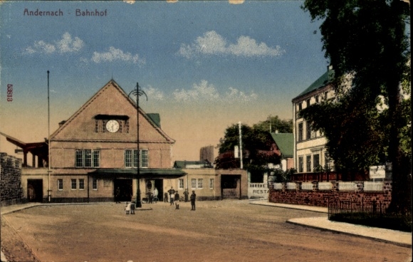 Ak Andernach in Rheinland Pfalz, Bahnhof