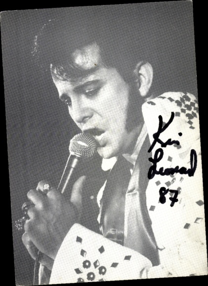 Photo singer Elvis Presley, autograph