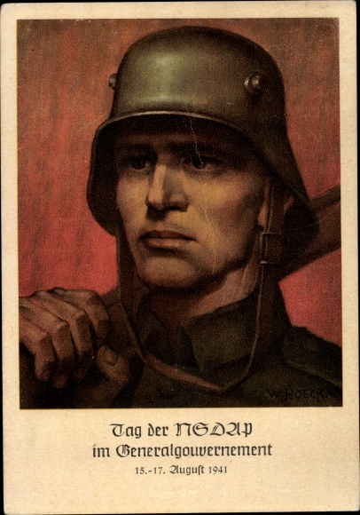 Artist Postcard Kraków Kraków Poland, Day of the NSDAP in the General Government 1941