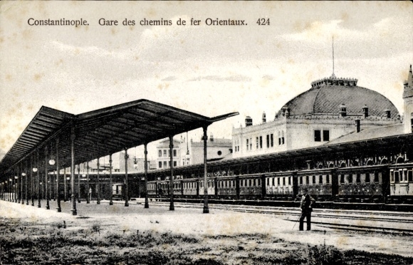 CPA Constantinople Istanbul Turquie, Gare des chemins de fer Orientaux