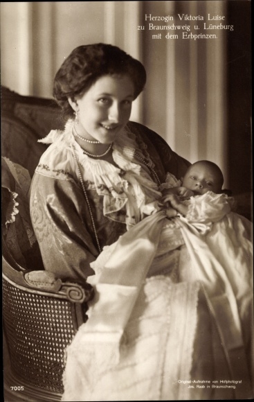 Ak Prinzessin Victoria Luise von Preußen, Herzogin zu Braunschweig, Erbprinz, Liersch 7005