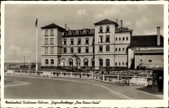 Postcard North Sea resort Duhnen Cuxhaven, Youth Hostel Owe-Owens-Haus