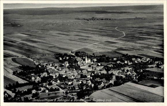 Postcard Donaualtheim Dillingen an der Donau, aerial photograph