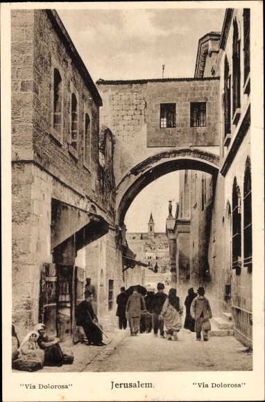 Postcard Jerusalem Israel, Via Dolorosa