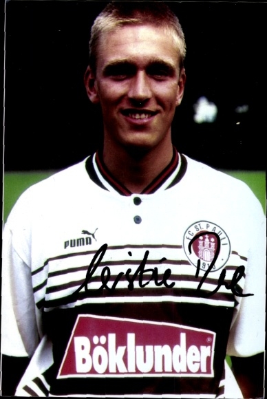 Autogrammkarte Fußballer Christian Rahn, FC St. Pauli, Autogramm