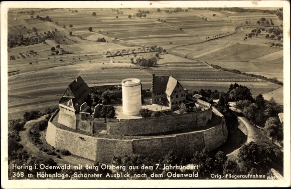 PC Hering Otzberg im Odenwald, Otzberg Castle, aerial photograph