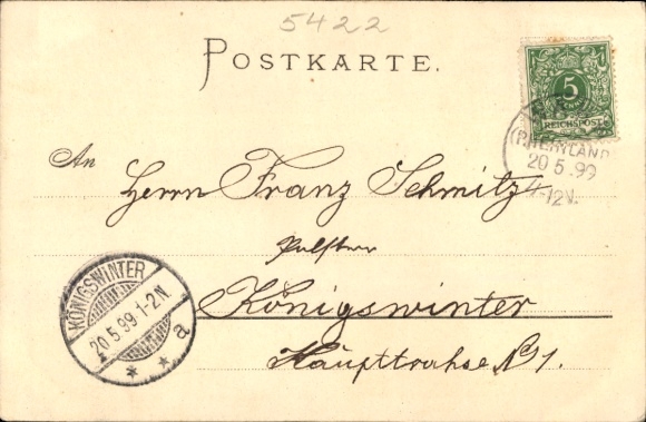 Artist Postcard Biese, C., Sankt Goarshausen am Rhein, Padersberg, Katz Castle