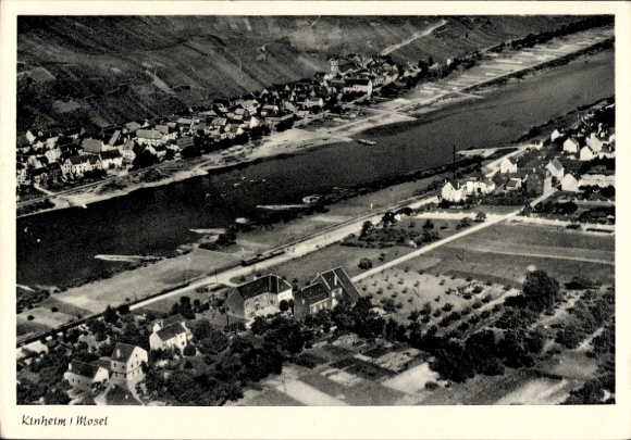 Ak Kinheim an der Mosel, Fliegeraufnahme