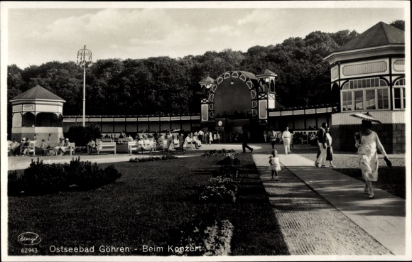 Postcard Ostseebad Göhren on Rügen, at the concert