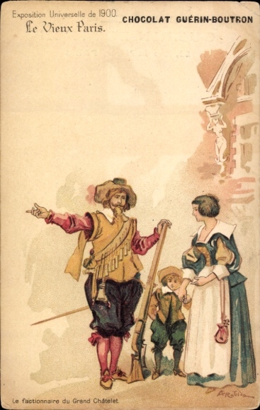 KP artysty Robida, Exposition Universelle de 1900, Vieux Paris, Le Fractionnaire du Grand Chatelet