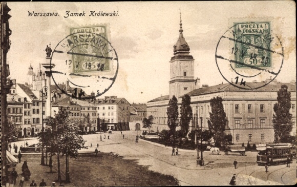 Postcard Warszawa Warsaw Poland, Zamek Krolewski