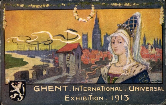 Artist PC Gand Gent Ghent East Flanders, International Universal Exhibition 1913, World Exhibition
