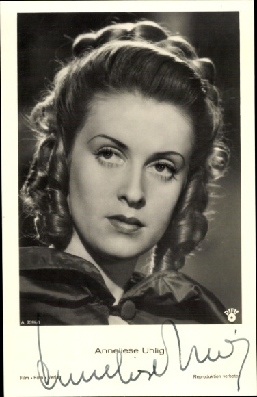 Postcard Actress Anneliese Uhlig, portrait