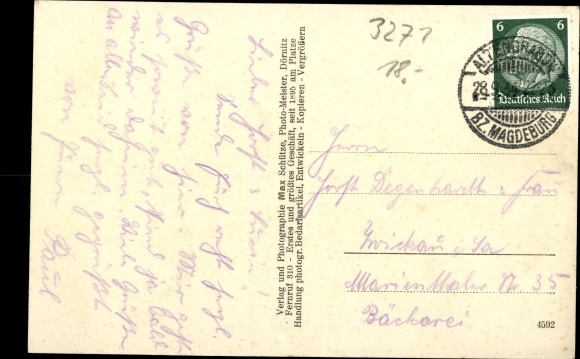 Postcard Altengrabow Möckern in Saxony Anhalt, headquarters of the military training area