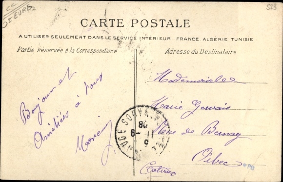 Postcard Brionne Eure, Girls&#39; School