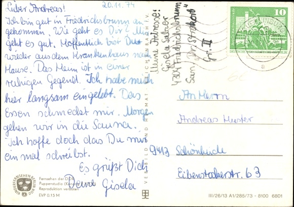 PC Our Sandman, Sandman as a diver, GDR German television, 6801