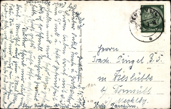Postcard Gensungen Felsberg Hessen, Heiligenberg and Heldenhügel