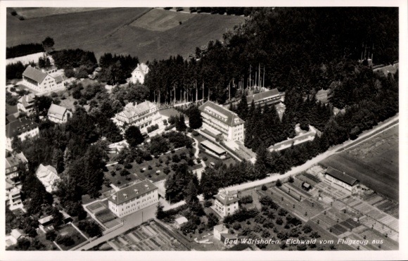 Postcard Bad Wörishofen, Eichwald, aerial photograph