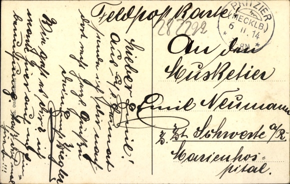 Postcard Lübtheen in Mecklenburg, school