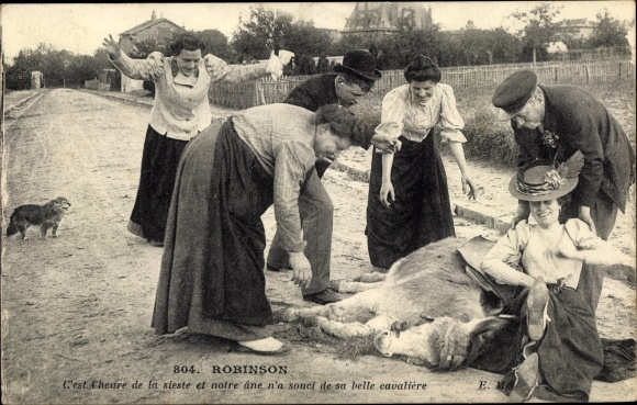 Postcard Les Plessis Robinson Hauts de Seine, nap time