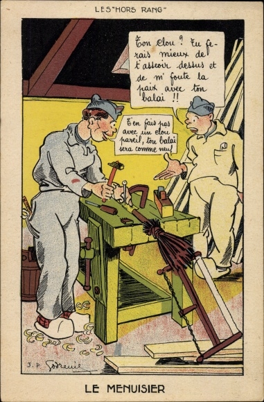 Artist PC Les Hors Rang, le Menuisier, French soldiers, carpenters