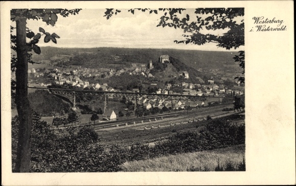 PC Westerburg in the Westerwald, total view of the village