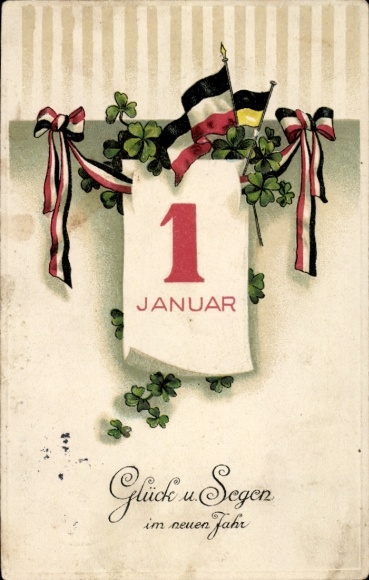 Happy New Year, patriotism, calendar, clover