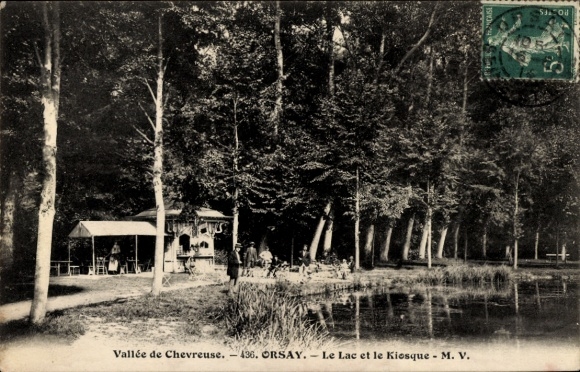 CPA Orsay Essonne, Valle de Chevreuse, Lac, Kiosque