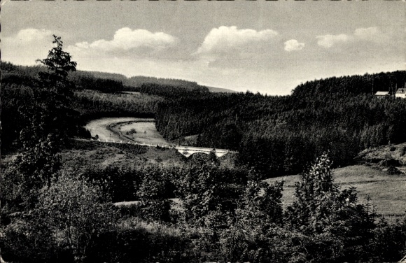 Postcard Töpen Juchhöh in Upper Franconia, Rest House Töpen at the Zone Transition, Owner G. Treutlein