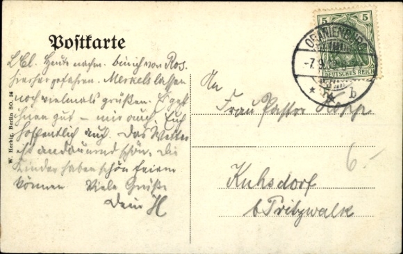 Postcard Oranienburg in Brandenburg, Castle