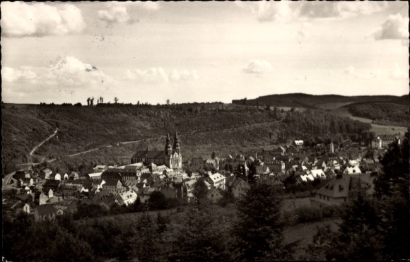 Ak Prüm in de Eifel, zicht op de Eifel, 450 m, foto Pfingstmann, nr. 3