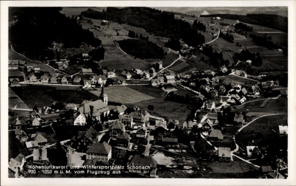 Ak Schonach in het Zwarte Woud, luchtfoto