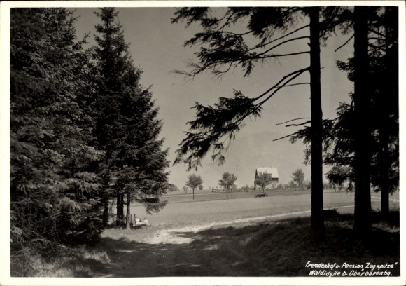 Foto Ak Waldidylle Altenberg im Erzgebirge, Fremdenhof und Pension Zugspitze