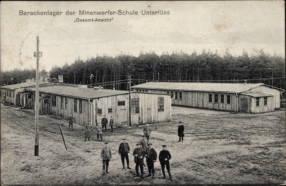 Ak Unterlüß Unterlüß Südheide, kazernekamp van de mijnenwerpersschool, overzicht