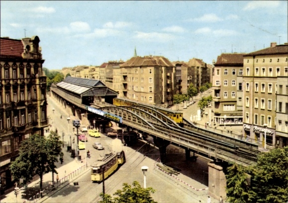 Ak Berlin Prenzlauer Berg, U Bahnhof Dimitroffstraße, Danziger Straße, Eberswalder Straße