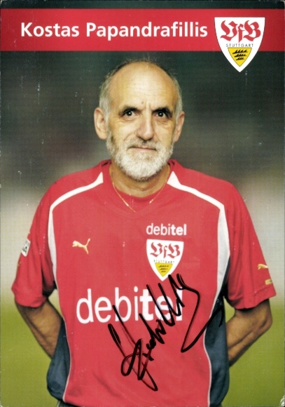 Autogrammkarte Zeugwart Kostas Papandrafillis, VFB Stuttgart, Autogramm