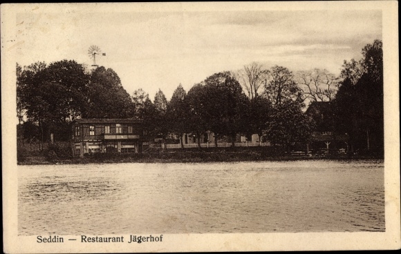 Postcard Seddin Seddiner See Brandenburg, Restaurant Jägerhof
