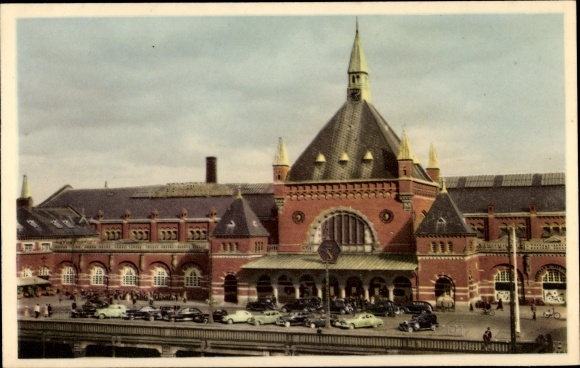 Postcard København Copenhagen Denmark, Central Station