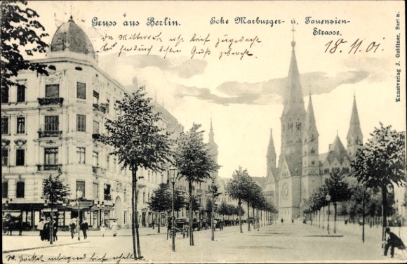 Ak Berlin Charlottenburg, Marburger Straße Ecke Tauentzienstraße