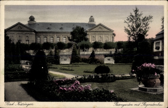 Postcard Bad Kissingen Lower Franconia Bavaria, Rosengarten