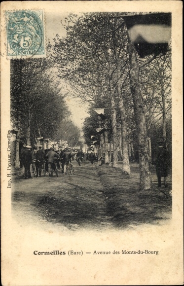 Postcard Cormeilles Eure, Avenue des Monts du Bourg