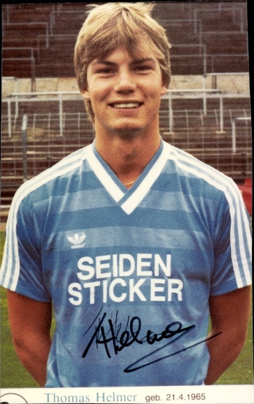 Autograph card footballer Thomas Hellmer, Arminia Bielefeld, autograph
