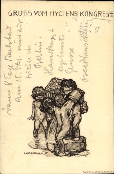 Artist PC Berlin, greeting from the hygiene congress 1907